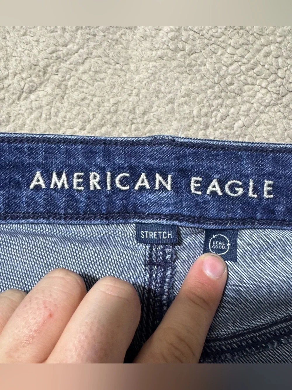 American Eagle Jeans Womens 4 Short Super High Rise Baggy Wide Leg Double Button